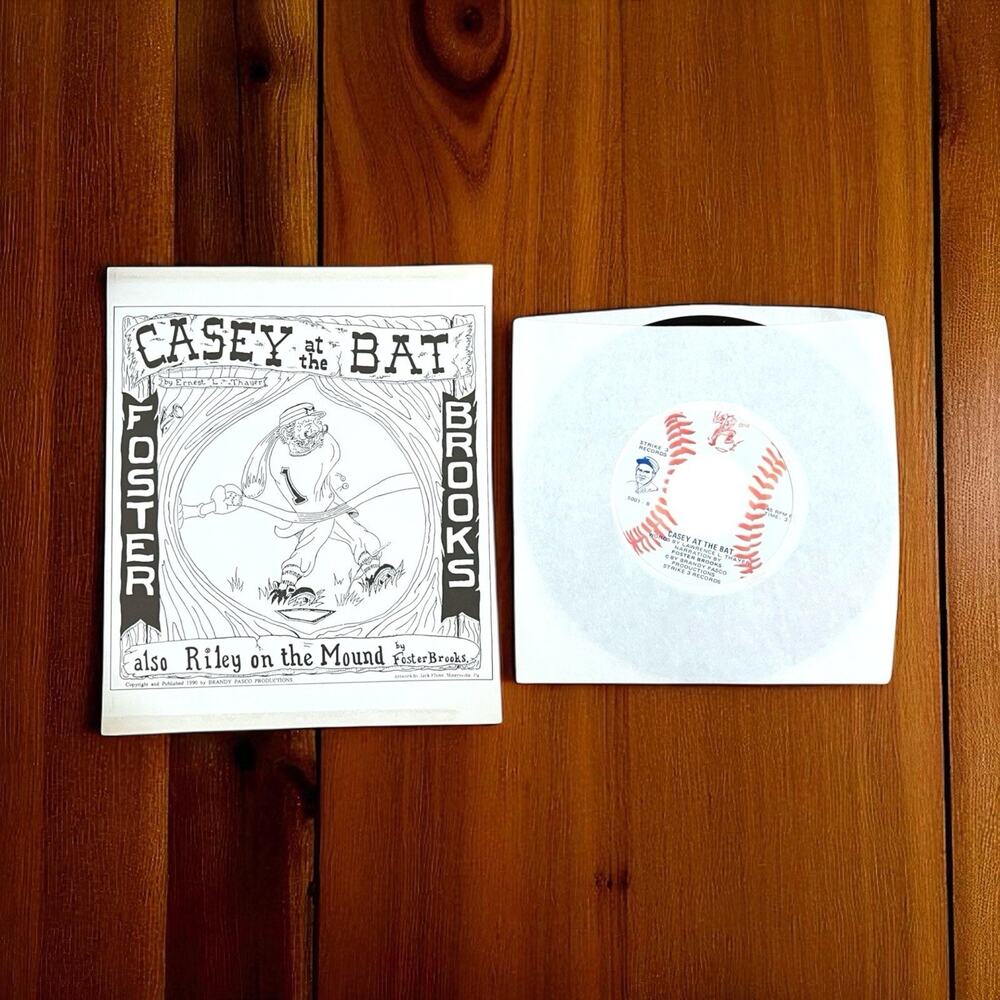 1990 NEW Casey‎ at the Bat 45 RPM Vinyl Record Foster Brooks Riley On The Mound